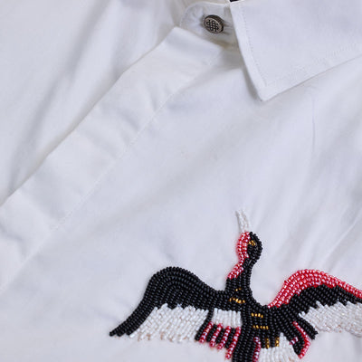 White Embellished Shirt