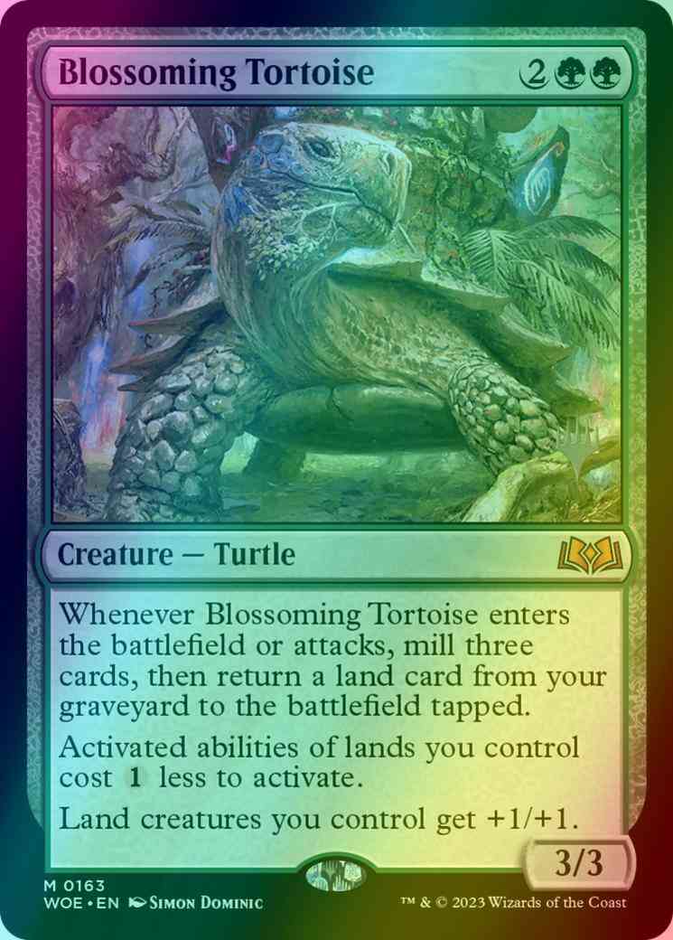 Blossoming Tortoise [163p] [Promo Pack] [Wilds of Eldraine: Promos] [Foil]