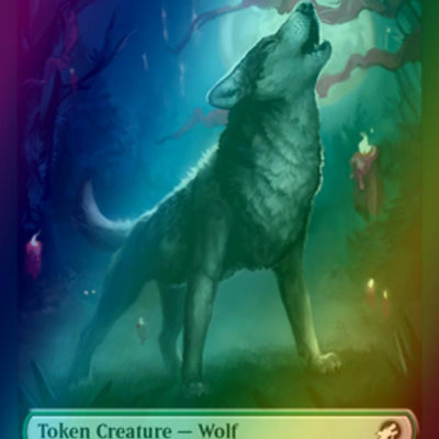 Bat Token (04) // Wolf Token (13) [Innistrad: Midnight Hunt: Tokens] [Foil]