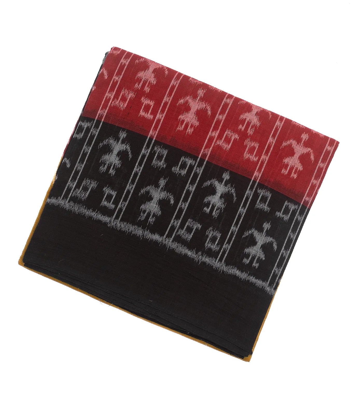 Oil Mustard Handloom Orissa Cotton Saree With Contrast Border