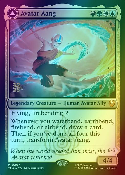 Avatar Aang // Aang, Master of elements [207s] [Prerelease] [Avatar: The Last Airbender: Promos] [Foil]