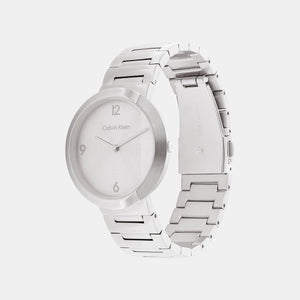 Ck Eccentric Unisex Quartz Silver Dial Analog Stainless Steel Watch 25200289