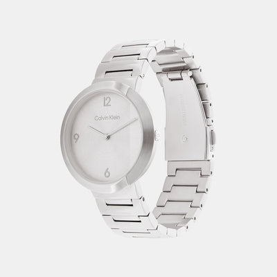 Ck Eccentric Unisex Quartz Silver Dial Analog Stainless Steel Watch 25200289