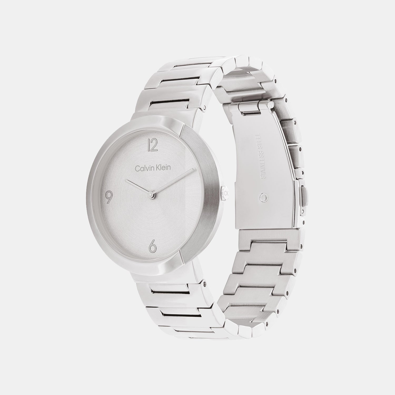 Ck Eccentric Unisex Quartz Silver Dial Analog Stainless Steel Watch 25200289