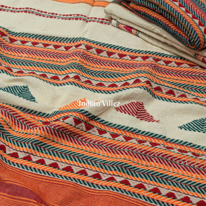 White Dongaria Handloom Shawl