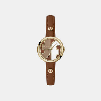 Furla Heritage Women Quartz Gold Dial Analog Leather Watch WW00005014L2