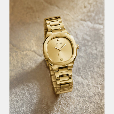 Eve Women Quartz Gold Dial Analog Stainless Steel Watch GW0615L2