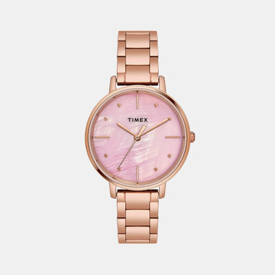 Classics Women Quartz Mother Of Pearl Dial Analog Stainless Steel Watch TWEL15807