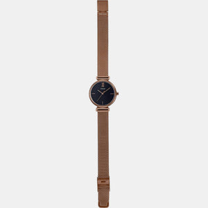 Enticer Women Quartz Black Dial Analog Stainless Steel Watch A2128