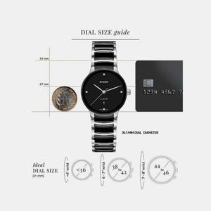 Centrix Women Quartz Black Dial Analog Ceramic Watch R30026712