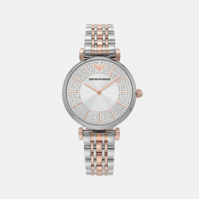 Gianni T-B Women Quartz Silver Dial Analog Stainless Steel Watch AR11537