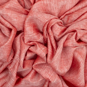 Peach Handloom Plain Linen Saree With Stripes in Pallu