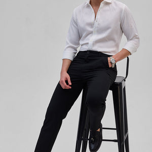 White Self-Design Shirt