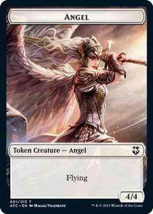 Angel Token (01) // Saproling Token (08) [Adventures In The Forgotten Realms Commander: Tokens] [Non-Foil]