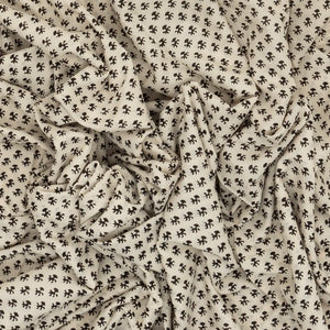 White Woven Jaipur Cotton Saree With Printed Floral Motifs