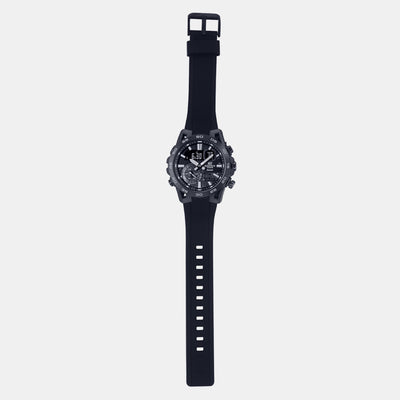 Edifice Men Quartz Black Dial Analog-Digital Resin Watch ED577