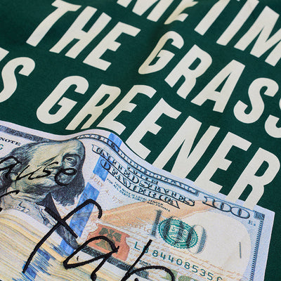 Grass is Greener Green Graphic Print Slim Fit T-Shirt