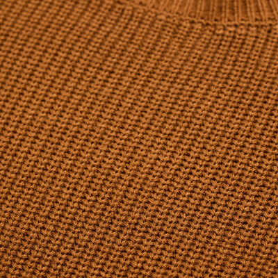 Brown Fisherman Knit Sweater