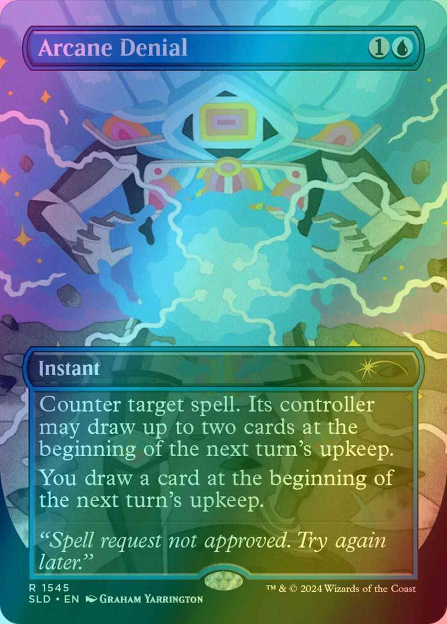 Arcane Denial [1545] [Borderless] [Prismatic Nightmares] [Secret Lair Drop] [Foil]