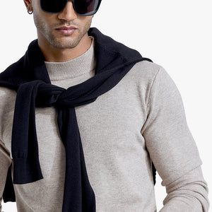 Grey Knitted Sweatshirt
