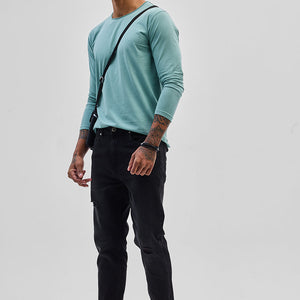 Black Distressed Slim Fit Jeans