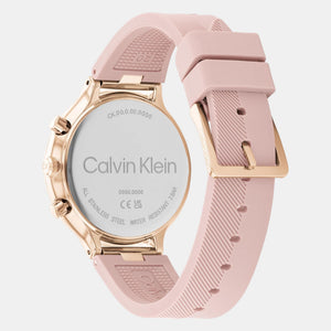 Energize Women Quartz Pink Dial Chronograph Silicone Watch 25200243