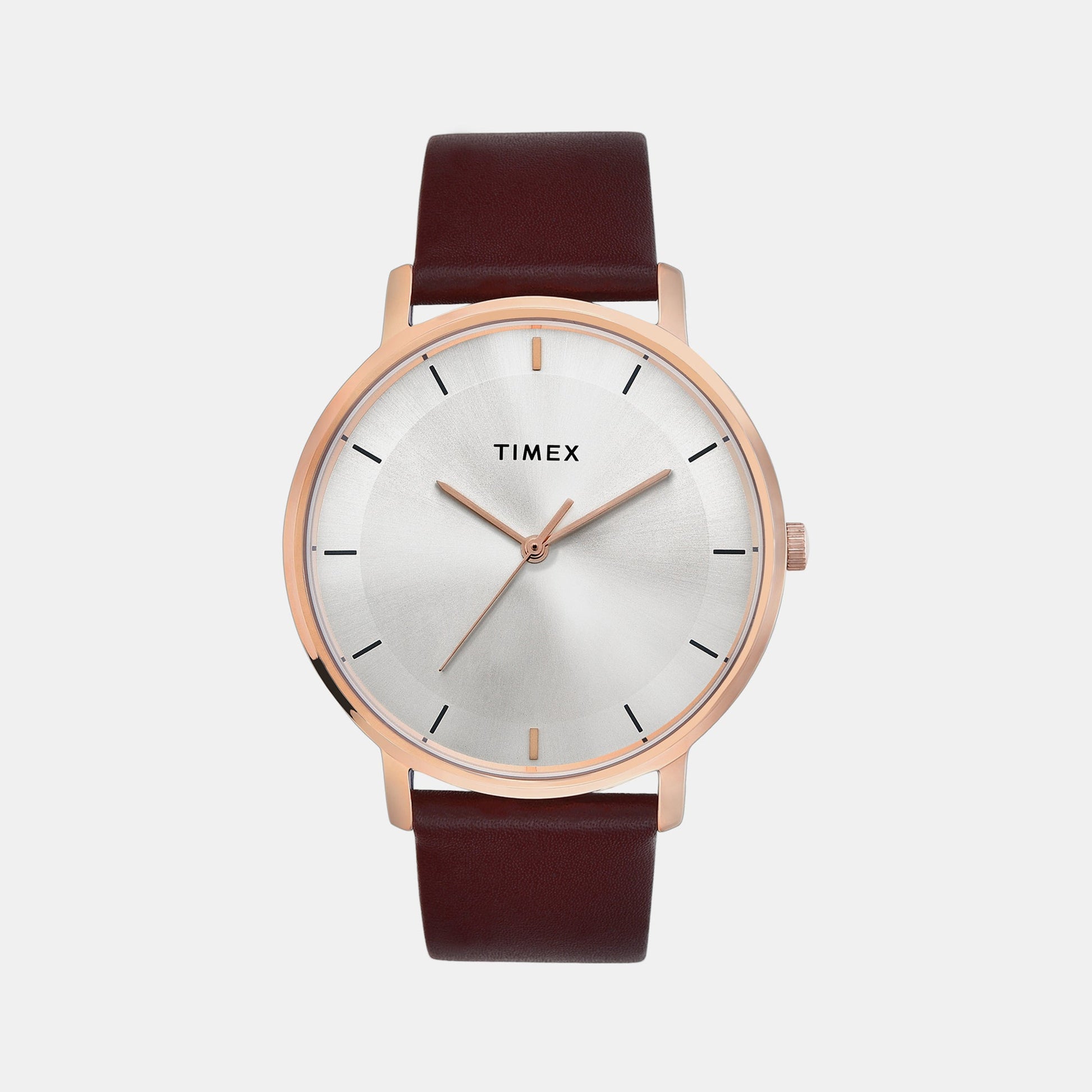 Classics Men Quartz Silver Dial Analog Leather Watch TW0TG8014