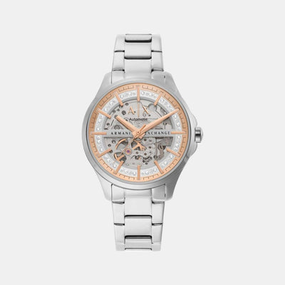 Hampton Women Automatic Silver Dial Analog Stainless Steel Watch AX5261