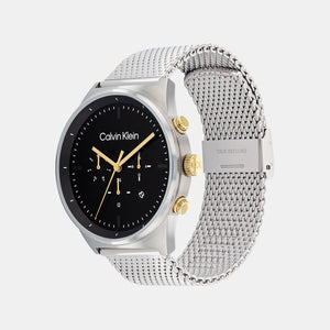 Ck Impressive Men Quartz Black Dial Chronograph Mesh Watch 25200296