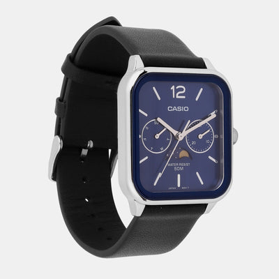 Enticer Men Quartz Blue Dial Chronograph Leather Watch A2185