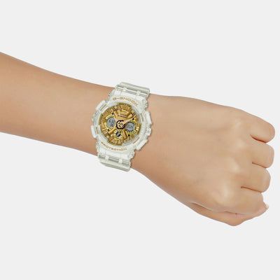 G-Shock Women Women Quartz Gold Dial Analog-Digital Resin Watch G1401