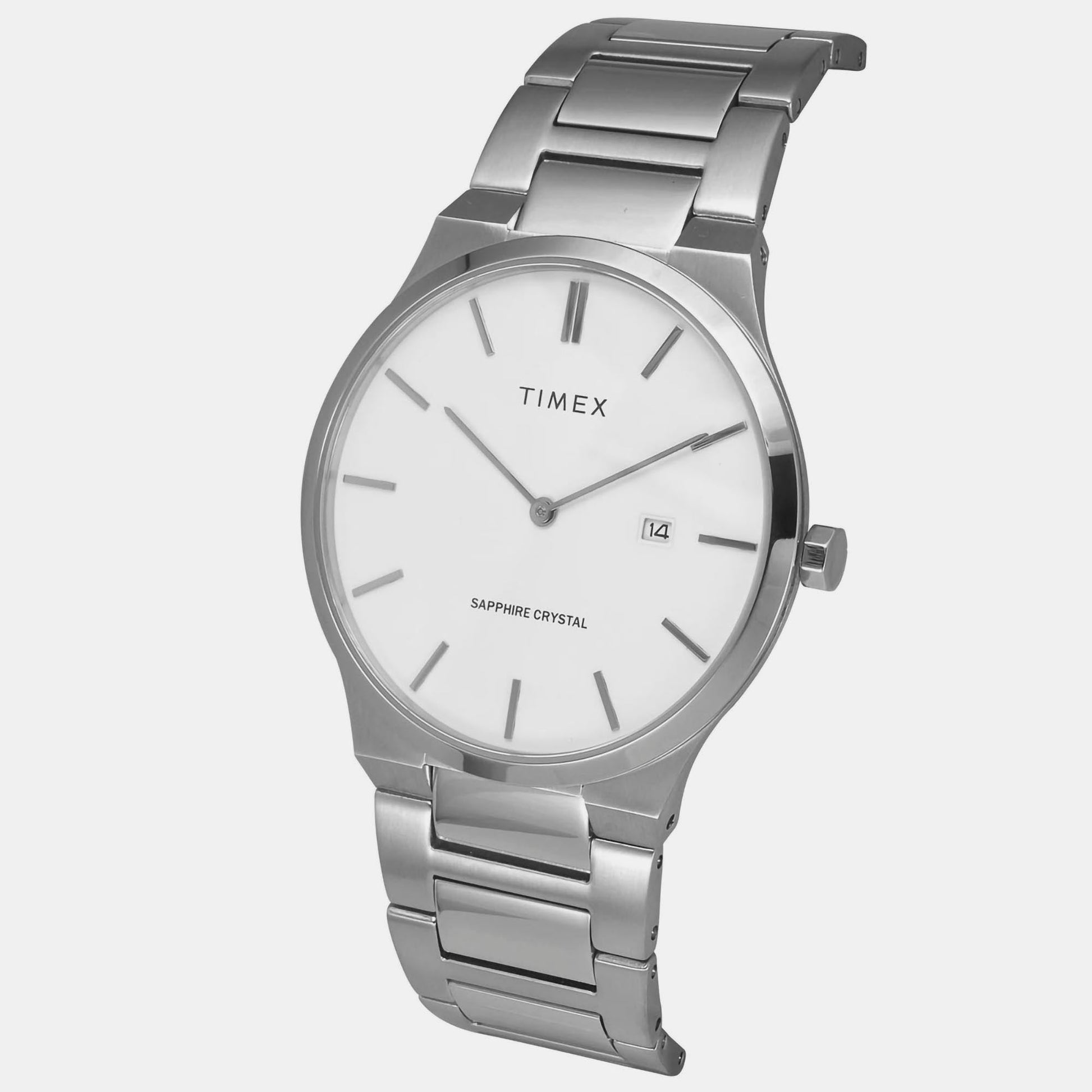 E Class Men Quartz White Dial Analog Stainless Steel Watch TWEG23600