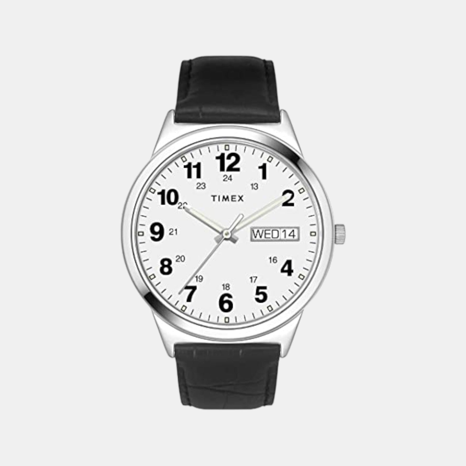 Classics Men Quartz White Dial Analog Leather Watch TWTG10000