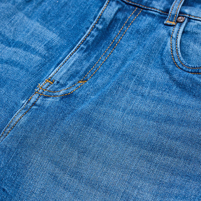 Blue Distressed Slim Fit Jeans