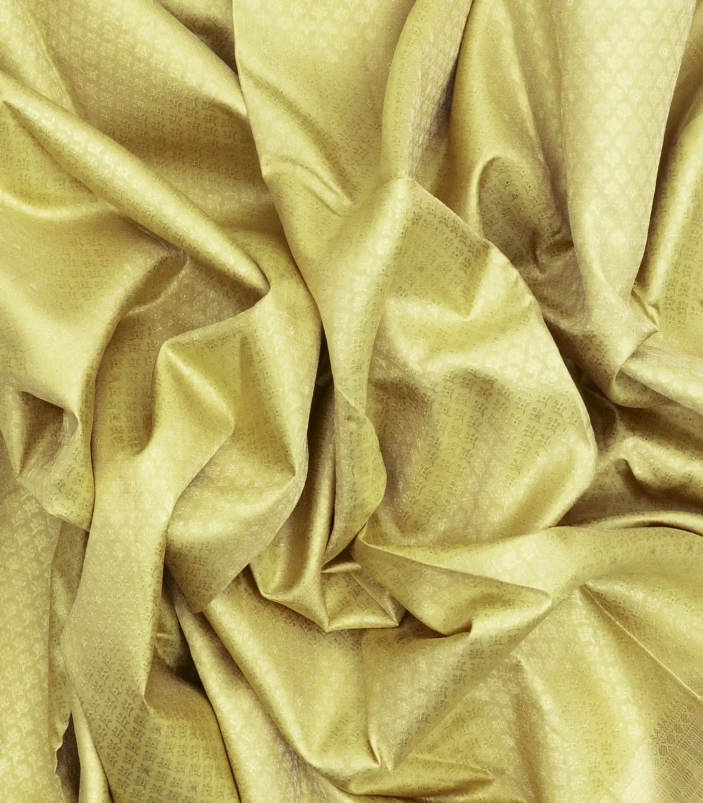 Light Green Handloom Kanchipuram Silk Saree With Floral Motifs