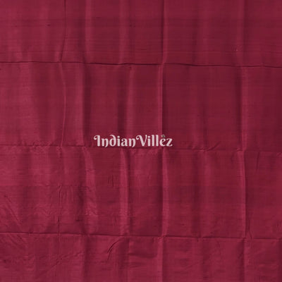 Maroon Odisha Handloom Khandua Silk Saree