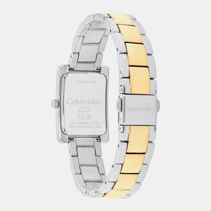 Ck Styled Women Quartz Silver Dial Analog Stainless Steel Watch 25200420