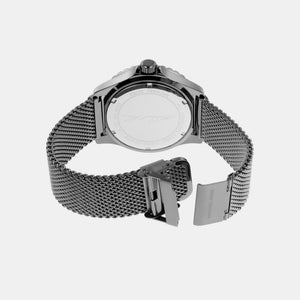 Everest Men Quartz Grey Dial Analog Stainless Steel Watch MK9093