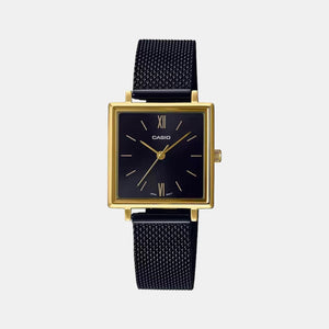 Enticer Women Quartz Black Dial Analog Stainless Steel Watch A1547