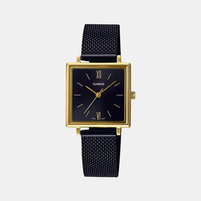 Enticer Women Quartz Black Dial Analog Stainless Steel Watch A1547