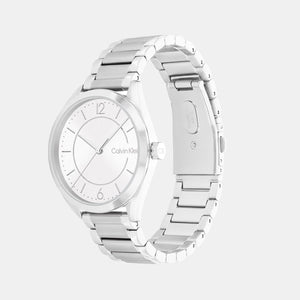 Essentials Women Quartz Silver Dial Analog Stainless Steel Watch 25200190