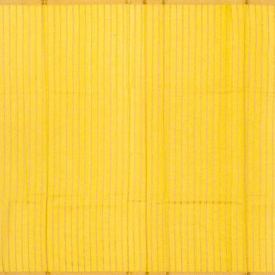 Yellow Handloom Banarasi Silk Cotton Saree With Floral Buttas