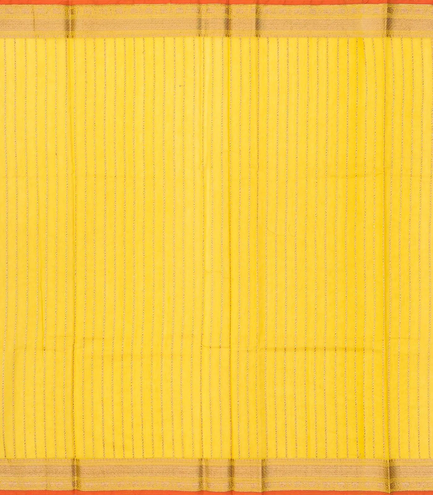 Yellow Handloom Banarasi Silk Cotton Saree With Floral Buttas