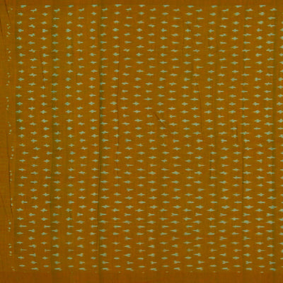 Bottle Green Handloom Orissa Cotton Saree With Tie & Dye Motifs