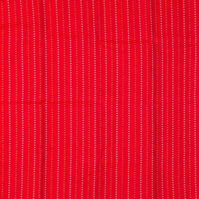 Peach Handloom Kanchipuram Silk Saree With Ikat Floral Motifs