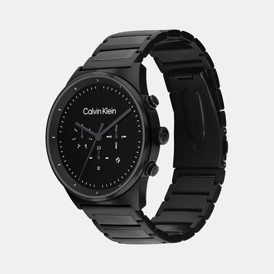 Ck Impressive Men Quartz Black Dial Chronograph Stainless Steel Watch 25200295