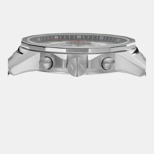 Banks Men Quartz Silver Dial Chronograph Stainless Steel Watch AX1742