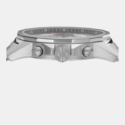 Banks Men Quartz Silver Dial Chronograph Stainless Steel Watch AX1742