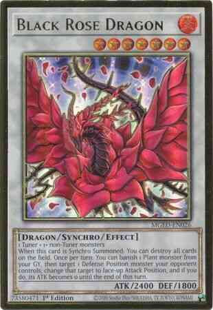 Black Rose Dragon - MGED-EN026 - Premium Gold Rare - 1st Edition