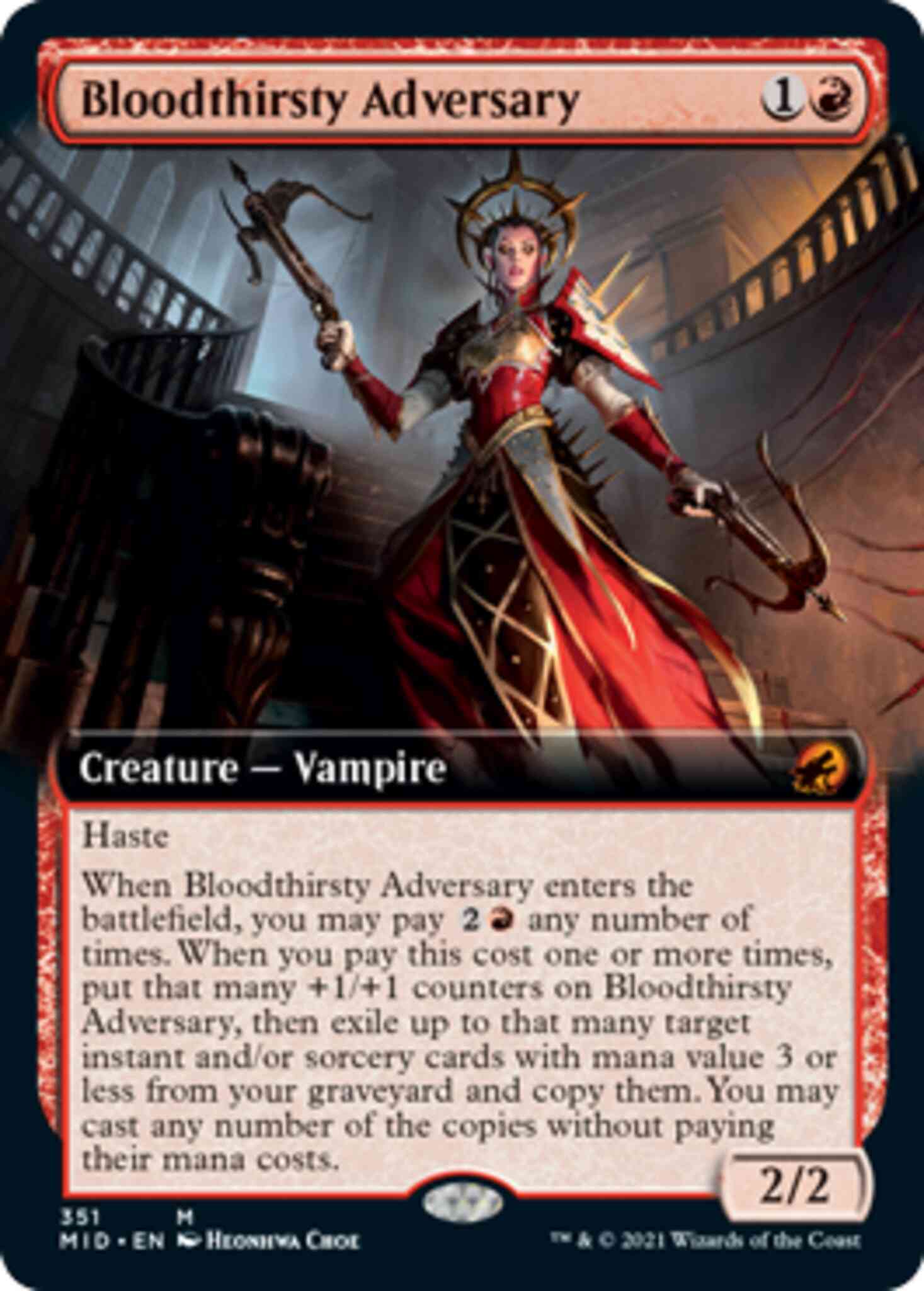 Bloodthirsty Adversary [351] [Extended Art] [Innistrad: Midnight Hunt] [Non-Foil]